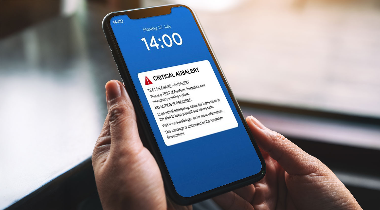 Alert message on phone
