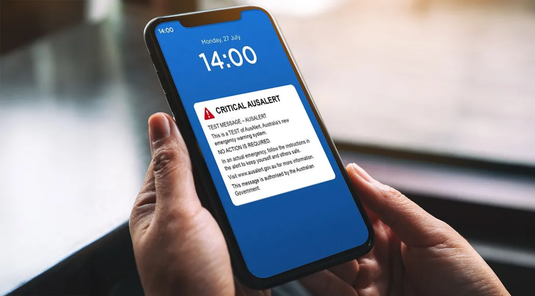 Alert message on phone